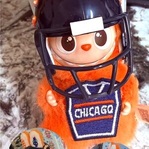 Custom Letter Z labubu pin for love Chicago Bears football NFL